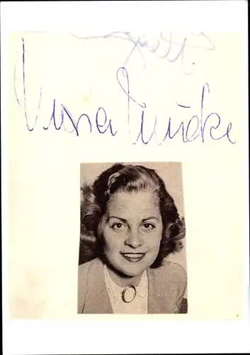 Autogrammkarte Schauspielerin Maria Mucke, Portrait, Autogramm