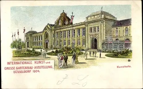 Litho Düsseldorf am Rhein, Ausstellung 1904, Kunsthalle