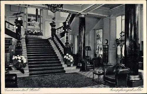 Ak Berlin Mitte, Continental Hotel, Empfangshalle, Friedrichstraße