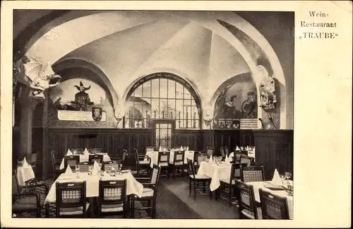 Ak Berlin Mitte, Leipziger Straße 117/118, Weinrestaurant Traube, Speisesaal