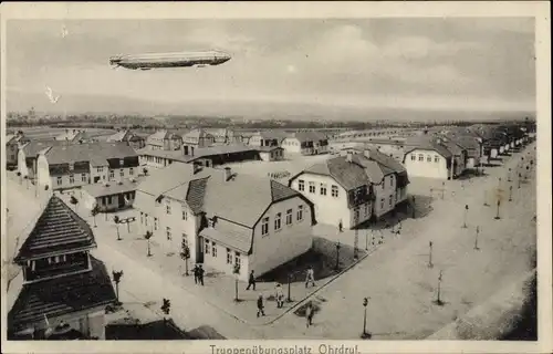 Ak Ohrdruf in Thüringen, Truppenübungsplatz, Zeppelin