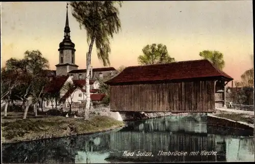 Ak Bad Sulza in Thüringen, Ilmbrücke, Kirche