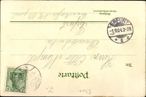 Litho Weimar in Thüringen, Residenzschloss, Lustschloss Belvedere