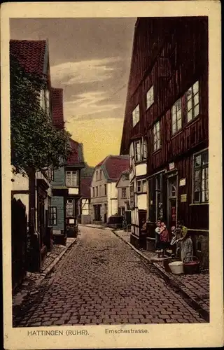 Ak Hattingen an der Ruhr, Blick in die Emschestraße, Laden