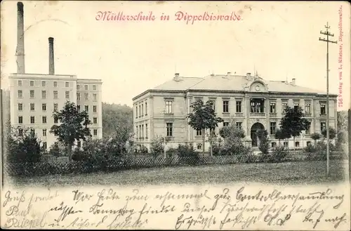 Ak Dippoldiswalde im Erzgebirge, Müllerschule