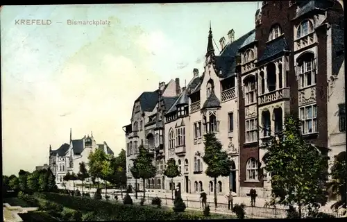 Ak Krefeld am Niederrhein, Bismarckplatz