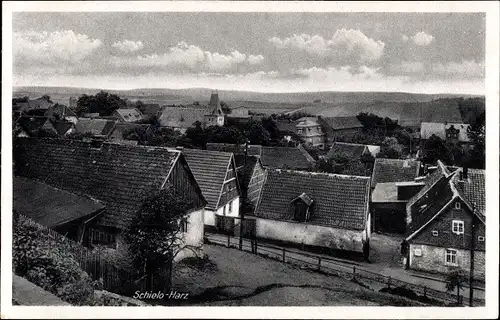 Ak Schielo Harzgerode am Harz, Panorama