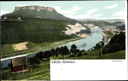 Ak Bad Schandau an der Elbe, Sächsische Schweiz, Lilienstein