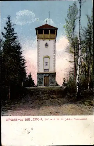 Ak Beiersdorf in der Oberlausitz, Bieleboh, Aussichtsturm