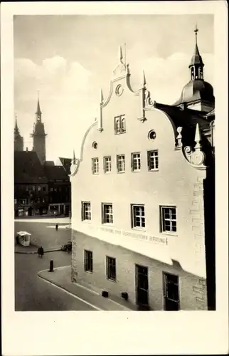 Ak Freiberg in Sachsen, Rathaus, Markt, Glockenturm, Giebel