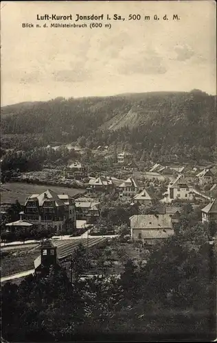 Ak Jonsdorf in der Oberlausitz Sachsen, Panorama, Mühlsteinbruch