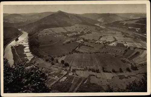Ak Serrig an der Saar, Saartal, Panorama vom Hoeckerberg aus