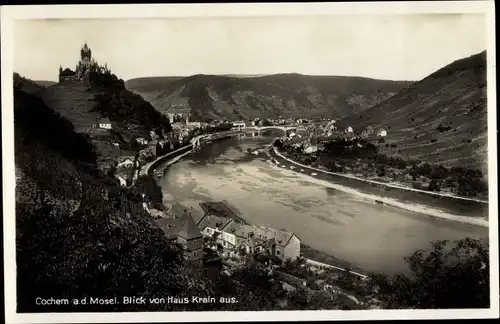 Ak Cochem an der Mosel, Blick von Haus Krain