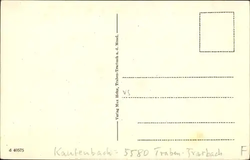 Ak Kautenbach Bad Wildstein Traben Trarbach an der Mosel, Gesamtansicht