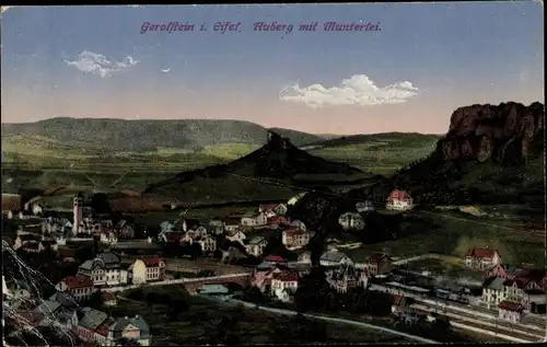 Ak Gerolstein in der Eifel, Auberg, Munterfei, Ortsansicht