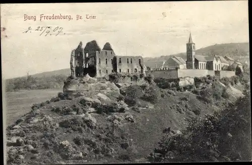 Ak Freudenburg im Bezirk Trier, Burg Freudenburg, Ruine