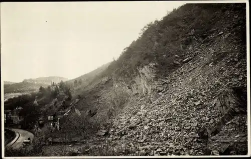 Foto Ak Cochem an der Mosel, Bergrutsch 1932