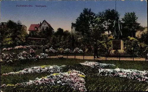 Ak Flensburg in Schleswig Holstein, Stadtpark