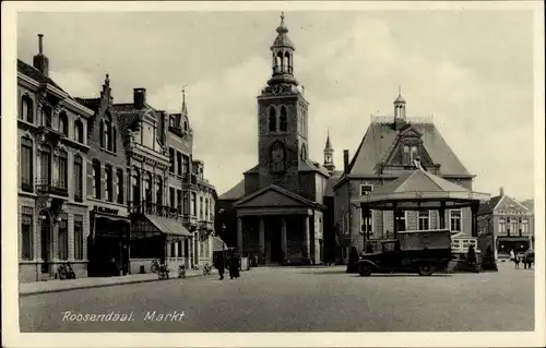 Ak Roosendaal Nordbrabant Niederlande, Markt, Rathaus