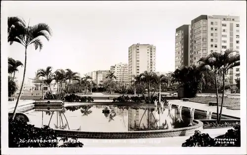 Ak Santos Brasilien, Jardim a Beira Mar