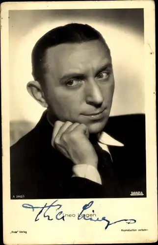 Ak Schauspieler Theo Lingen, Portrait, Autogramm