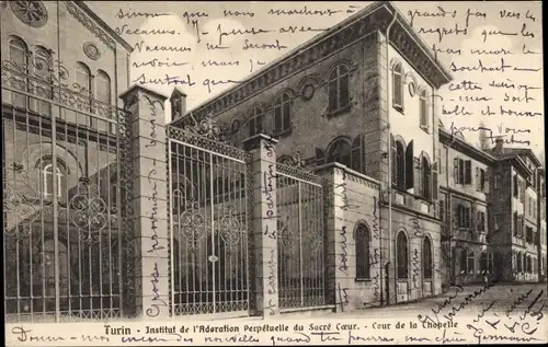 Ak Torino Turin Piemonte, Institut de l'Aderation Perpetuelle du Sacre Ceur, Chapelle