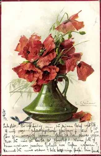 Künstler Litho Klein, Catharina, Blumen in einer Vase