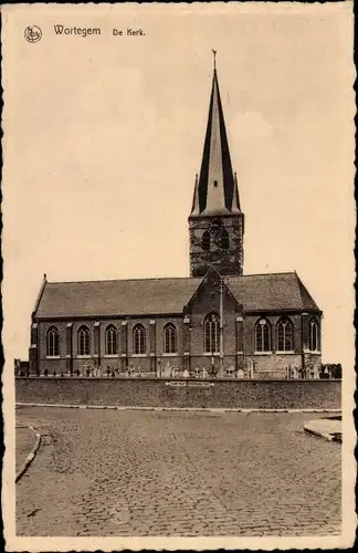 Ak Wortegem Ostflandern, Die Kirche