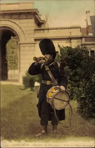 AK Belgische Armee, Grenadier-Regiment, Drum