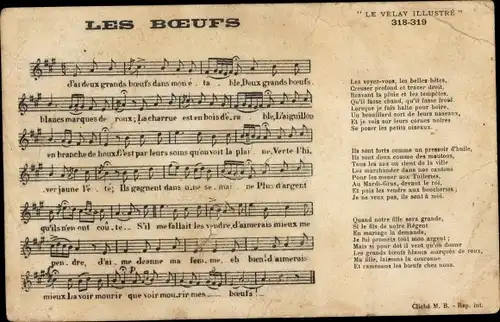 Lied Ak Les Boeufs, Le Velay Illustriert