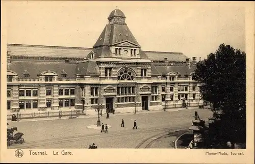 Ak Tournai Wallonien Hennegau, La Gare