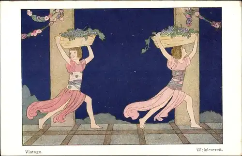 Ak Willebeek le Mair, H., Schumann's Childre's Pieces, Vintage, Weinlesezeit