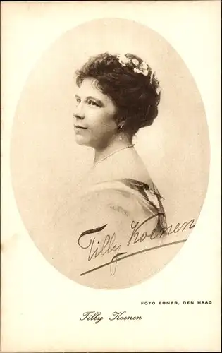Ak Opernsängerin Tilly Koenen, Portrait