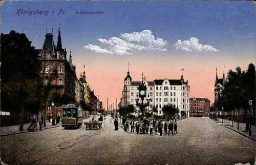 Ak Kaliningrad Königsberg Ostpreußen, Straßenbahn, Kaiserstraße
