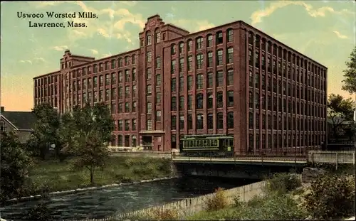 Ak Lawrence Massachusetts USA, Uswoco Worsted Mills