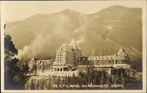 Ak Banff Alberta Kanada, CPR Hotel, Sulphur Mountain