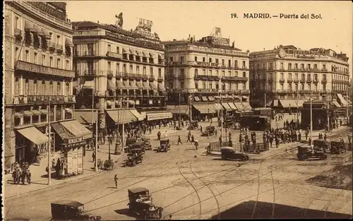 Ak Madrid, Spanien, Puerta del Sol