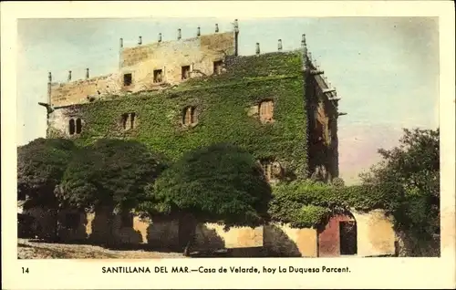 Ak Santillana del Mar Cantabria, Haus Velarde, heute La Duquesa Parcent