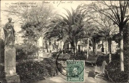 Ak Cádiz Andalusien Spanien, Plaza de Mina