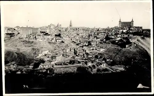 Ak Toledo Castilla La Mancha Spanien, Panorama