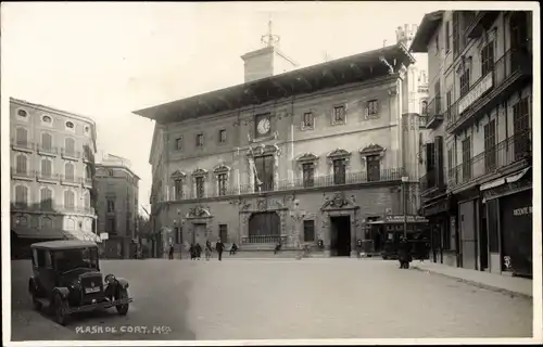 Foto Ak Palma de Mallorca Balearen Spanien, Plaça de Cort, Rathaus