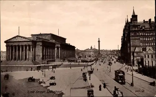 Ak Liverpool Merseyside England, Lime Street