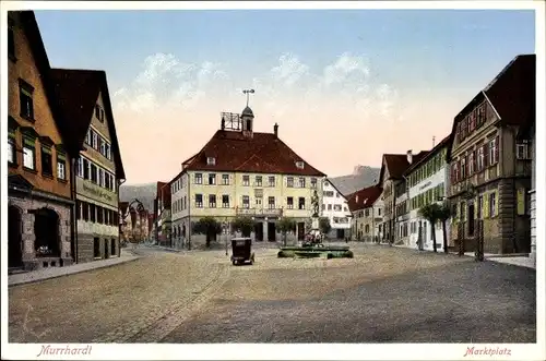Ak Murrhardt in Württemberg, Marktplatz