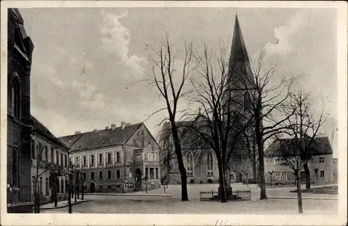 Ak Seehausen Wanzleben Börde in Sachsen Anhalt, Platz, Kirche