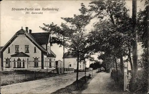 Ak Dannewerk in Schleswig Holstein, Rothenkrug, Straßenpartie