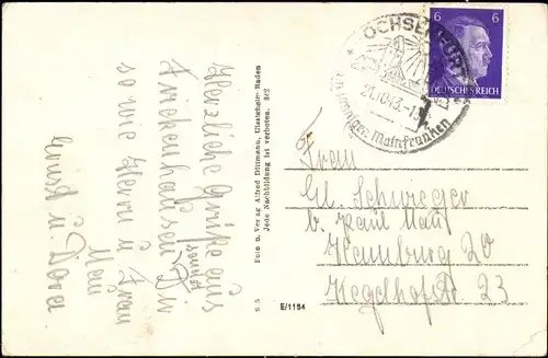 Ak Frickenhausen am Main Unterfranken, Totalansicht, Turm