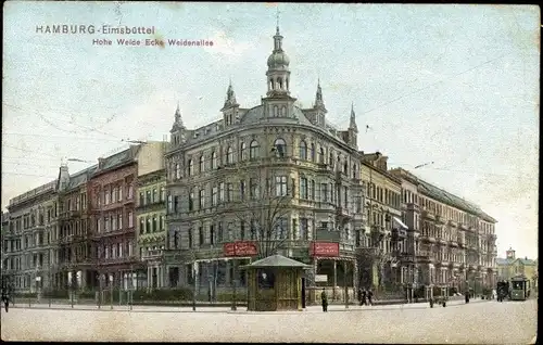 Ak Hamburg Eimsbüttel, Hohe Weide, Ecke Weidenallee