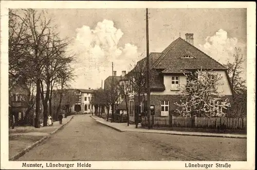 Ak Munster an der Örtze Lüneburger Heide, Lüneburger Straße