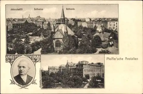 Ak Magdeburg in Sachsen Anhalt, Gustav Adolf Pfeiffer, Anstalten, Johannisstift, Bethanien, Bethesda