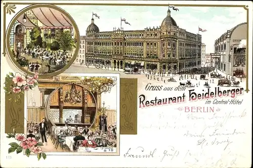 Litho Berlin Mitte, Central-Hotel, Restaurant Heidelberger